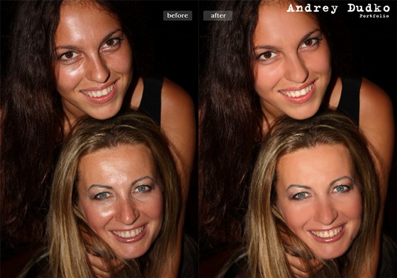 Retouch, color correction: Ретуширование, цветокоррекция 